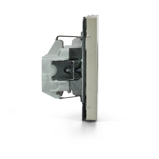 Розетка ArtGallery 16А с заземл. со шторками быстрозажим. клем. механизм шампань SE GAL000545S