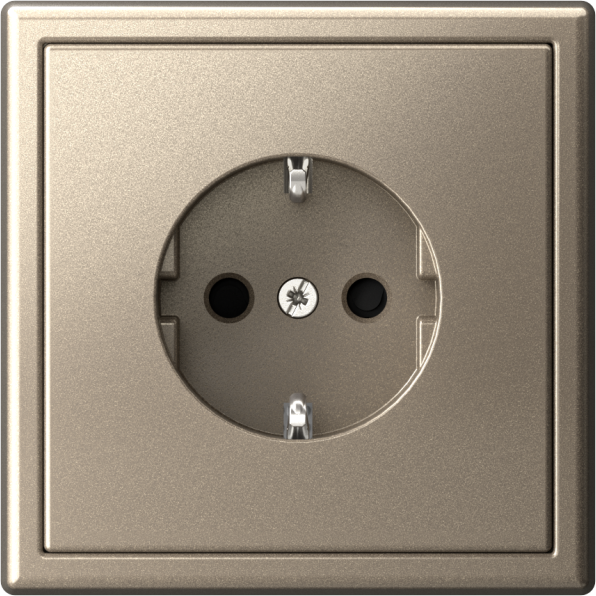Розетка ArtGallery 16А с заземл. со шторками быстрозажим. клем. механизм шампань SE GAL000545S