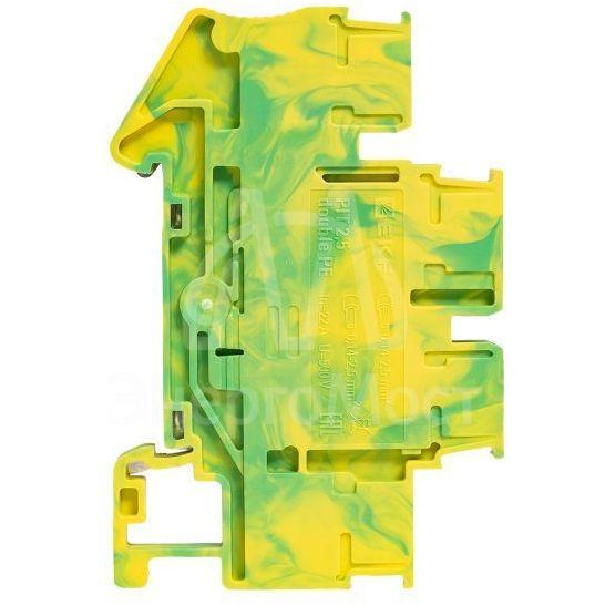 Колодка клеммная пружинная двухуровневая 2.5 Push-in земля EKF PIT-2.5-double-pe