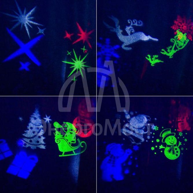 Проектор LED 12 сменных слайдов RGBW 12В NEON-NIGHT 601-262