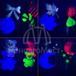 Проектор LED 12 сменных слайдов RGBW 12В NEON-NIGHT 601-262