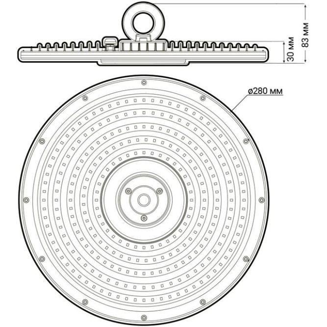 Светильник светодиодный PHB NLO 02 100Вт 5000К 90град. IP65 для высоких пролетов (high bay) JazzWay 5040397