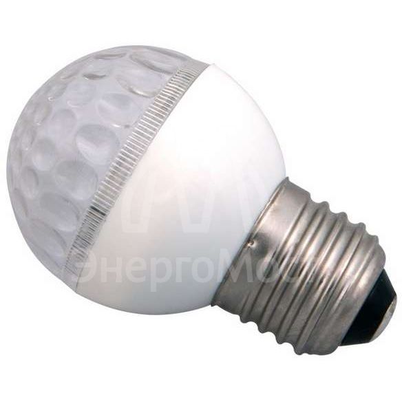 Лампа светодиодная 1Вт 9LED Шар d50 E27 бел. Neon-Night 405-215