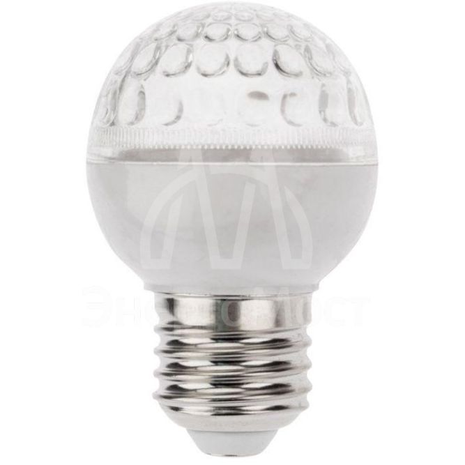 Лампа светодиодная 1Вт 9LED Шар d50 E27 бел. Neon-Night 405-215