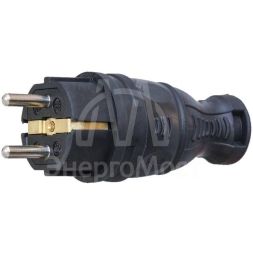 Вилка прямая 16А с заземл. каучук TOKOV ELECTRIC TKE-C05-KV-Z