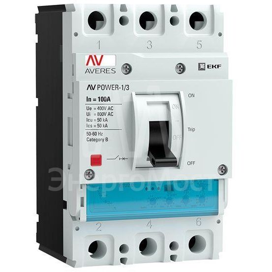 Выключатель автоматический 3п 32А 50кА AV POWER-1/3 ETU2.0 AVERES EKF mccb-13-32-2.0-av