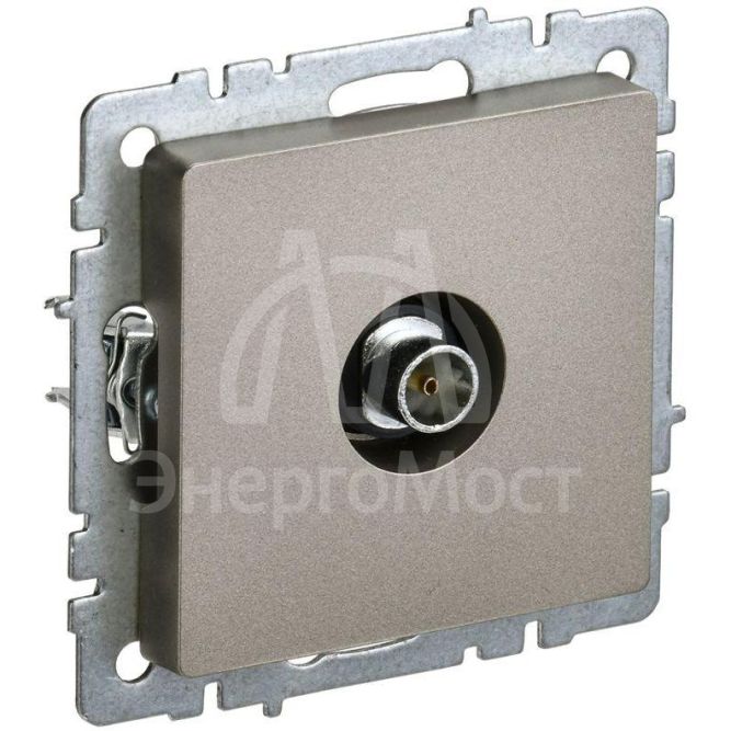 Розетка телевизионная оконечная TV СП Brite РТВ11-0-БрШ шампань IEK BR-A10-O-K37