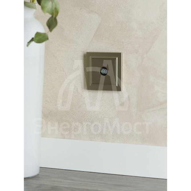 Розетка телевизионная оконечная TV СП Brite РТВ11-0-БрШ шампань IEK BR-A10-O-K37