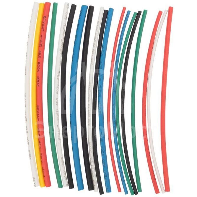 Набор трубок термоусадочных тонкостен. №4 (РЫБОЛОВ) разноцвет. Rexant 29-0104