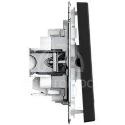 Выключатель 1-кл. ArtGallery 10AX с подсветкой быстрозажим. клем. механизм карбон SE GAL001013S