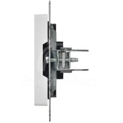 Заглушка BRITE МЗ10-БрАБ с суппортом механизм арктич. бел. IEK BR-PL10-K91