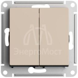 Переключатель перекрестный 2-кл. AtlasDesign 2хсх.7 10АХ механизм песочн. SE ATN001273