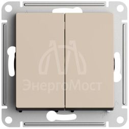 Переключатель перекрестный 2-кл. AtlasDesign 2хсх.7 10АХ механизм песочн. SE ATN001273