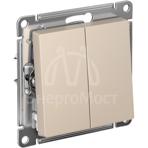 Переключатель перекрестный 2-кл. AtlasDesign 2хсх.7 10АХ механизм песочн. SE ATN001273