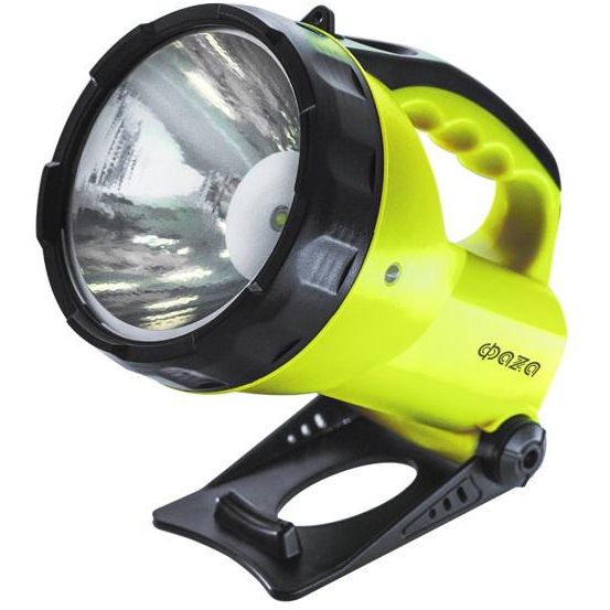 Фонарь-прожектор аккумуляторный AccuF6-L3W-gn SMD 3Вт IP20 2 режима: яркий/эконом аккум. 0.9А.ч индикатор зарядки; ремень зел. ФАZА 2853653