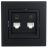 Розетка компьютерная + телефонная 1-м СП Vesna механизм черн. бархат LEZARD 742-4288-143