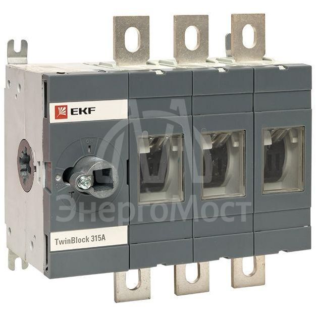 Рубильник 3п 315А без рукоятки управления TwinBlock PROxima EKF tb-s-315-3p