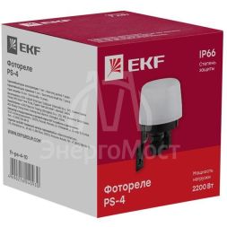 Фотореле PS-4 10А 2200Вт IP66 PROxima EKF fr-ps-4-10