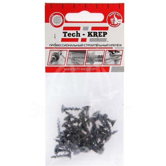 Саморез 3.8х19 гипсокартон-дерево (уп.40шт) пакет Tech-Krep 102369