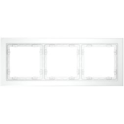 Рамка 3-м S70 стеклян. бел. матов. Voltum VLS110302