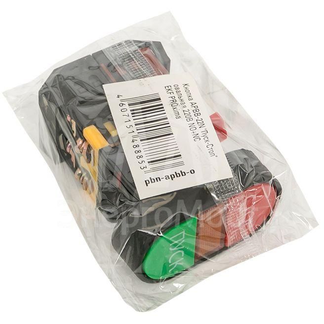 Кнопка АРВВ-22N &amp;quot;Пуск-стоп&amp;quot; овал. 220В NO+NC EKF pbn-apbb-o