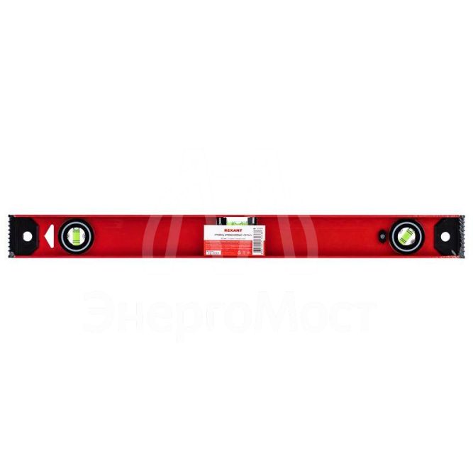 Уровень алюминиевый &amp;quot;Рельс&amp;quot; 600мм 3 глазка (1 поворотный) Rexant 12-9211