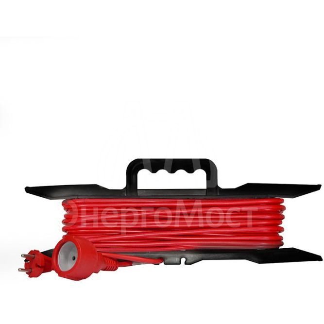 Удлинитель-шнур на рамке 1х50м без заземл. 10А IP20 2.2кВт ПВС 2х1 DOMTOK 2477