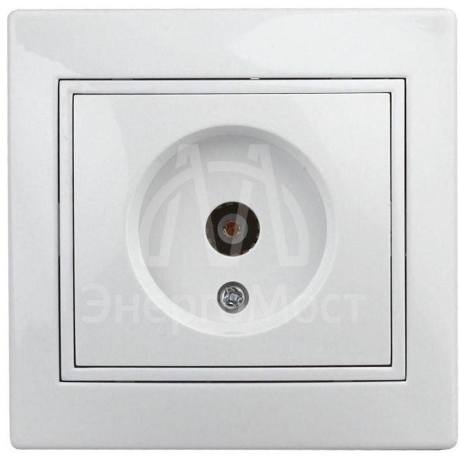 Розетка TV СП Plano 1-301-01 одиночная IP20 бел. Intro Б0027617