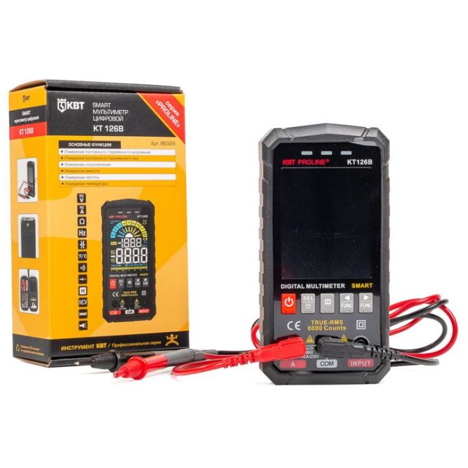 Мультиметр цифровой SMART KT 126В "PROLINE" КВТ 86329