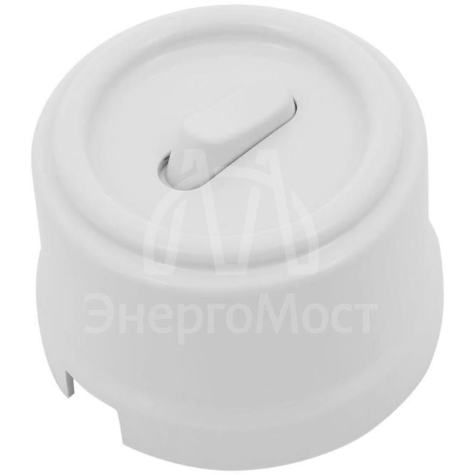 Выключатель 1-кл. ретро ABS-пластик бел. Bironi B1-220-21