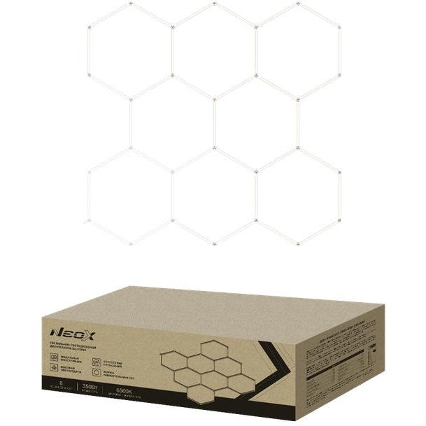 Светильник светодиодный ДБО-HEXAGON 8С-35065 350Вт 6500К 230В 2350х2442мм 8 сот 0.5м шнур с вилкой NEOX 4690612066639