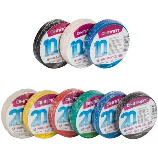 Изолента ПВХ 15мм (рул.20м) OIT-B15-20/B син. ОНЛАЙТ 71681