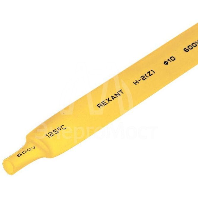 Трубка термоусадочная 10.0/5.0 1м желт. REXANT 21-0002
