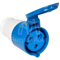 Розетка кабельная 32А 220В 2P+E IP44 (223) EKF ps-223-32-220