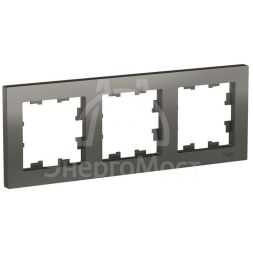 Рамка 3-м AtlasDesign универс. сталь SchE ATN000903