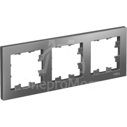 Рамка 3-м AtlasDesign универс. сталь SchE ATN000903