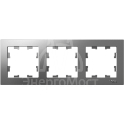 Рамка 3-м AtlasDesign универс. сталь SchE ATN000903
