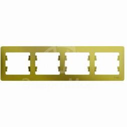 Рамка 4-м Glossa горизонт. фисташк. SchE GSL001004