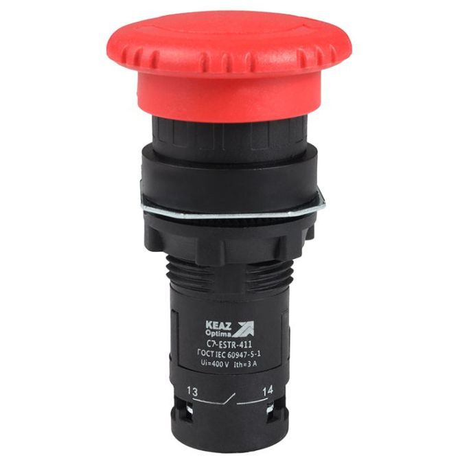 Кнопка аварийного останова OptiSignal Compact D22 С7-ESTR-411 красн. 1НО+1НЗ XB7ES545P КЭАЗ 362131