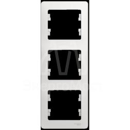 Рамка 3-м Glossa верт. бел. SchE GSL000107