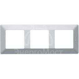 Рамка 3-м Valena Life универсальная алюм. Leg 754133