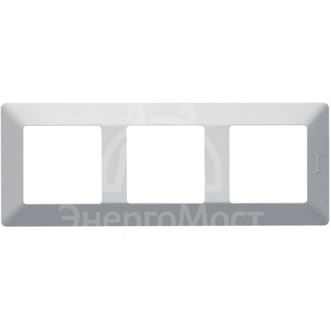 Рамка 3-м Valena Life универсальная алюм. Leg 754133