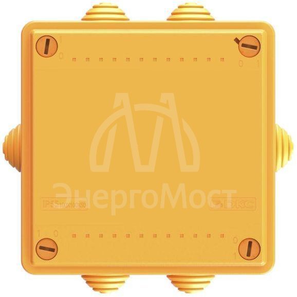 Коробка ответвительная FS 100х100х50мм 4р 450В 6А 4кв.мм с каб. вводами и клеммн. IP55 пластик. DKC FSB11404