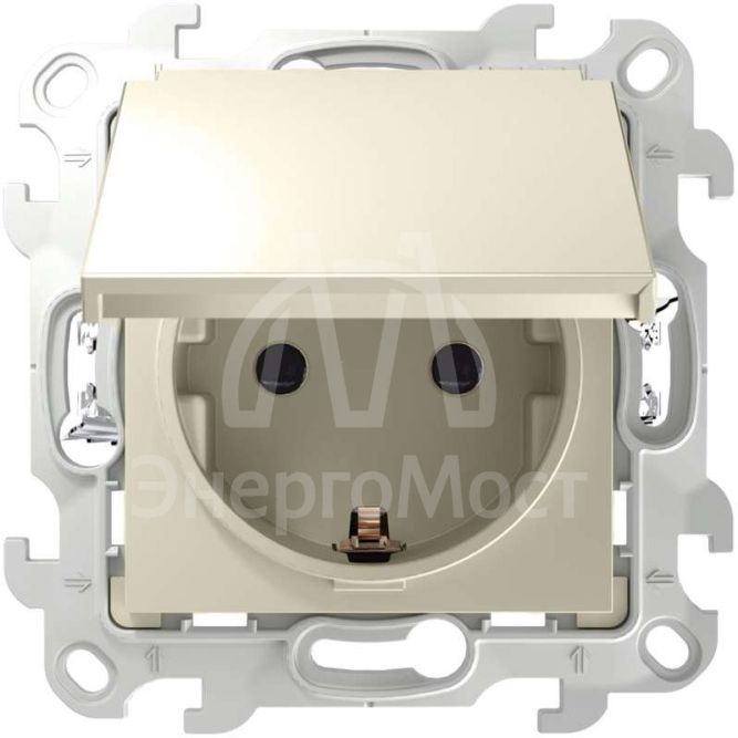 Механизм розетки 2К+З IP44 Push&amp;amp;Go Simon24 сл. кость 2420448-031