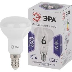 Лампа светодиодная LED R50-6W-860-E14 R50 6Вт рефлектор E14 холод. бел. ЭРА Б0048023