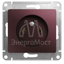 Механизм розетки 1-м СП Glossa 16А IP20 без заземл. баклажан. SchE GSL001141