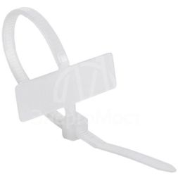 Хомут кабельный 2.5х100 под маркер нейл. бел. (уп.100шт) Rexant 07-0106