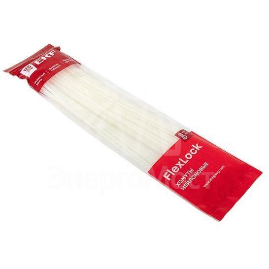 Хомут P6.6 4.8х400 FlexLock стандартный бел. (уп.100шт) PROxima EKF plc-fl-ctsw-4.8x400