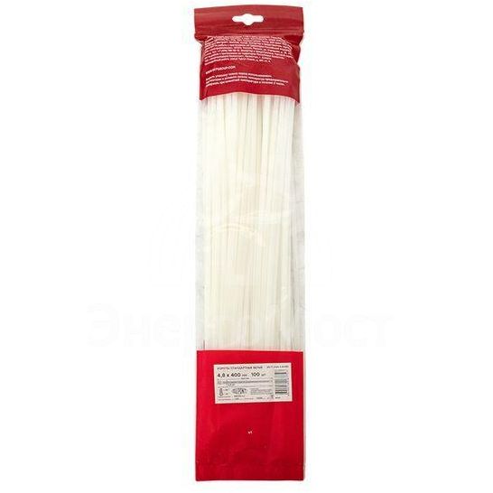 Хомут P6.6 4.8х400 FlexLock стандартный бел. (уп.100шт) PROxima EKF plc-fl-ctsw-4.8x400