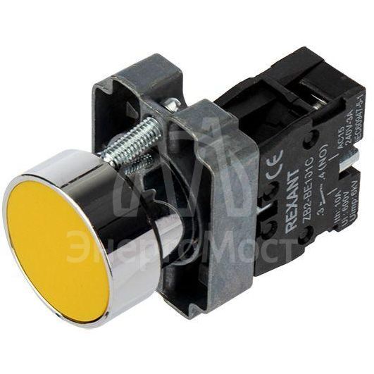 Кнопка XB2 желт. NO Rexant 36-5521